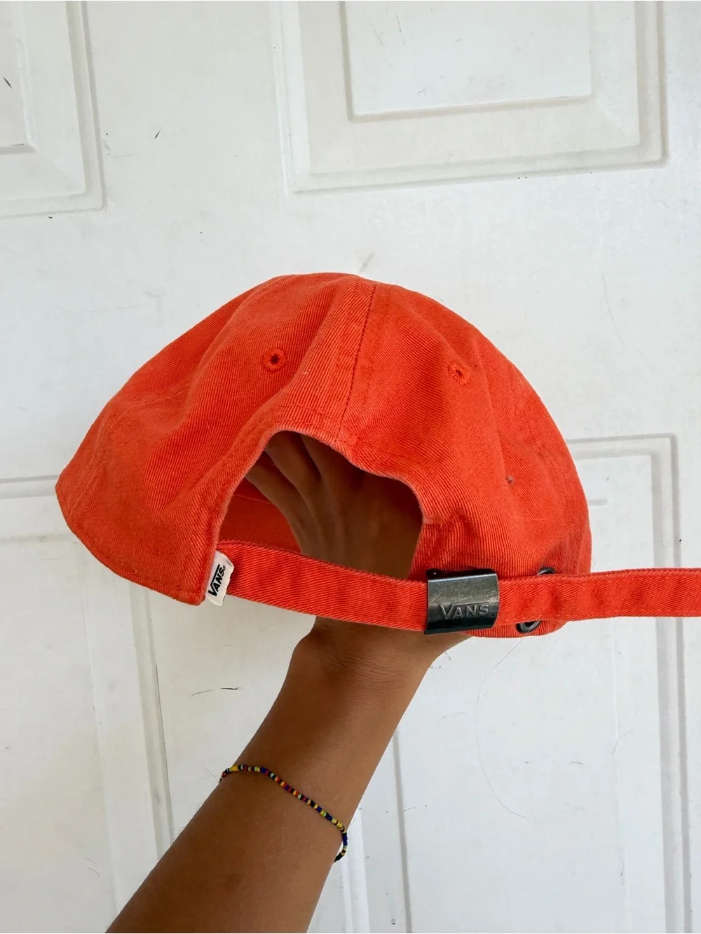 Vans Strap-back Cap Hat Orange with Skateboard logo